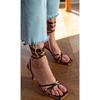 Spark Brown Ankle Strap Women's Heeled Sandals Summer Season Fashion Trend