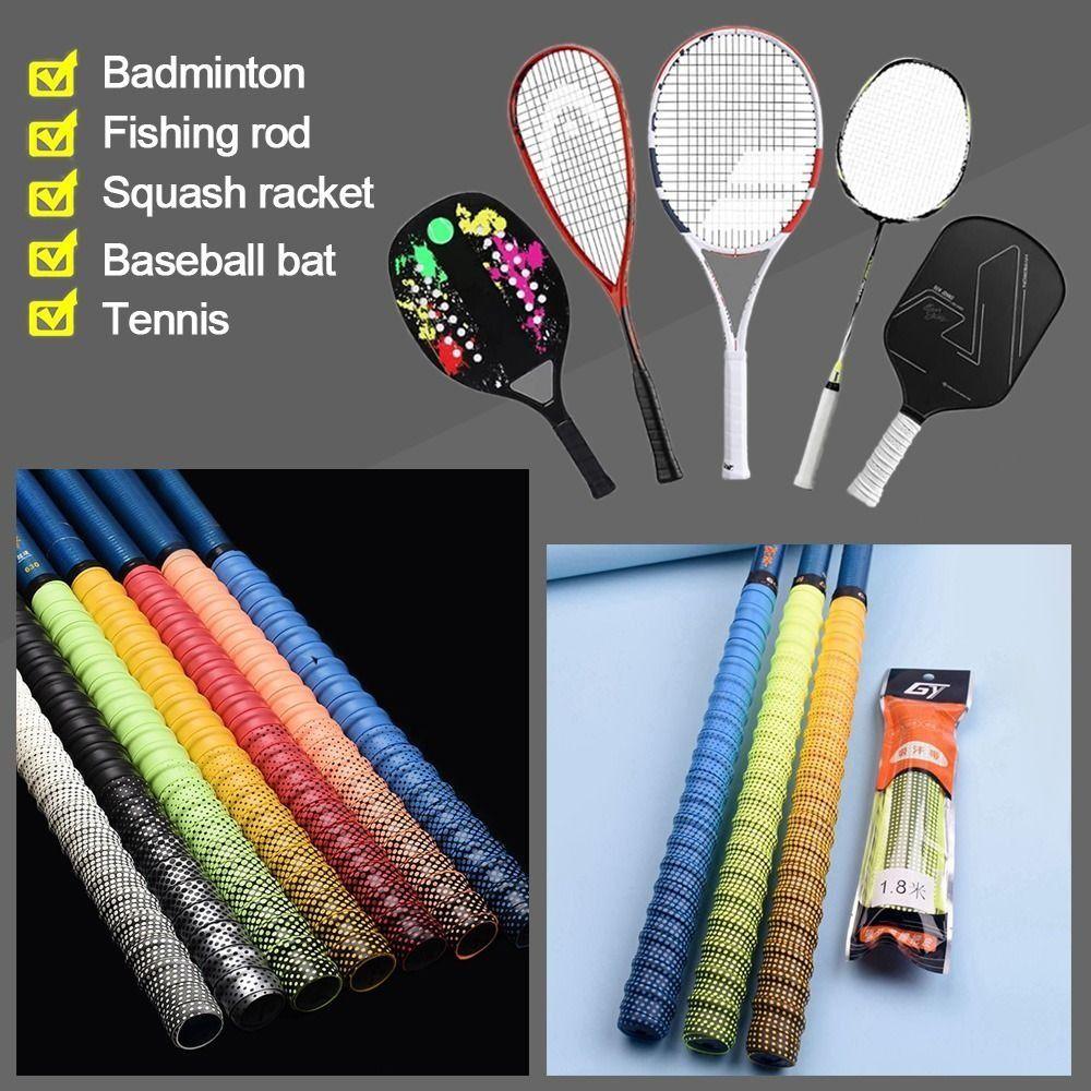 180см Противоскользящая Лента для Обмотки Теннисной Ракетки Градиентная Цветная Лента для Удочки Рыболовная Повязка от Пота для Удочки