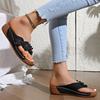 New Clip Toe Summer Shoes Women's Slippers Sweet Three Flowers Platform Sandals Soft Casual Ladies