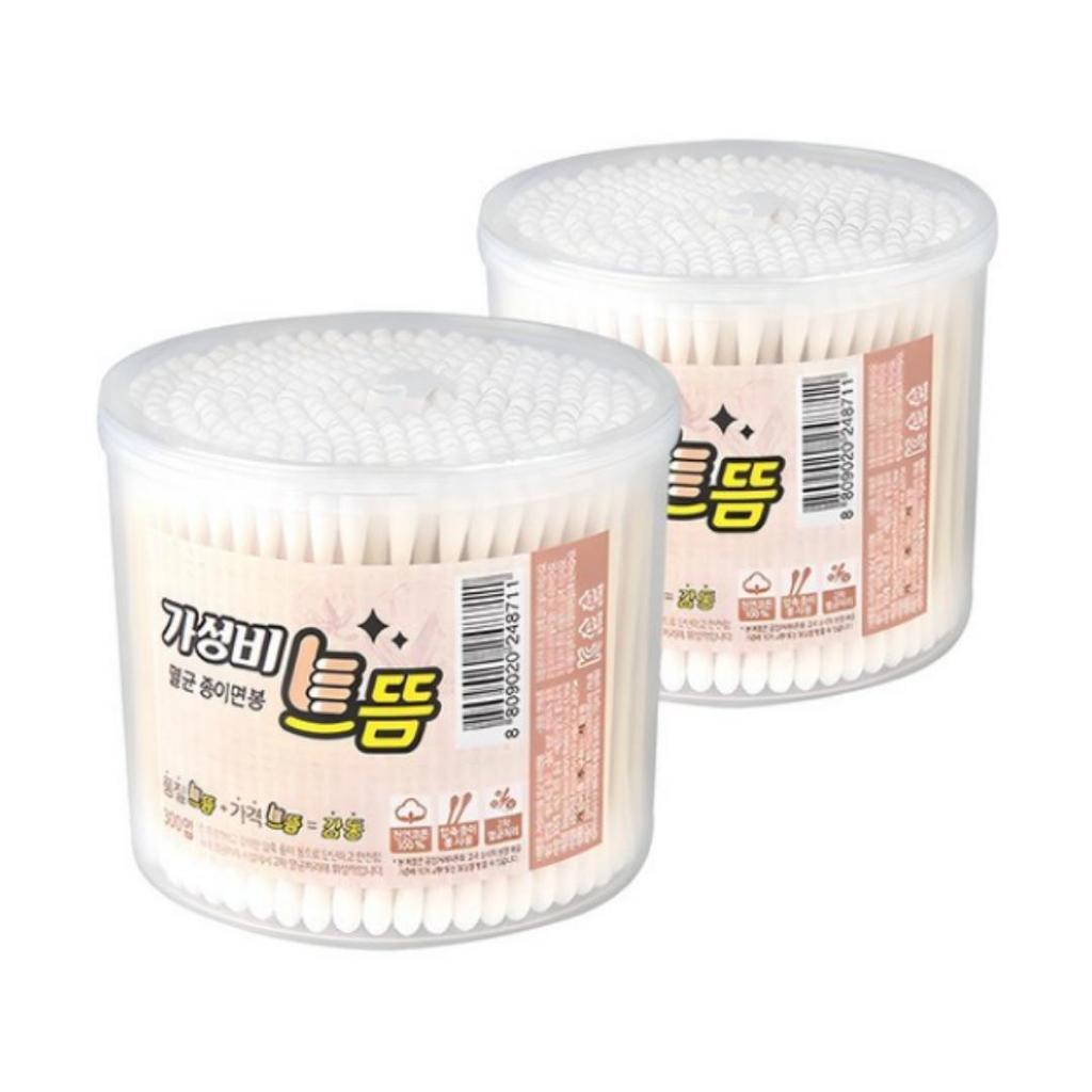 Cost-Effective Sterile Paper Cotton Swabs, 300 Pieces, 2 Packs