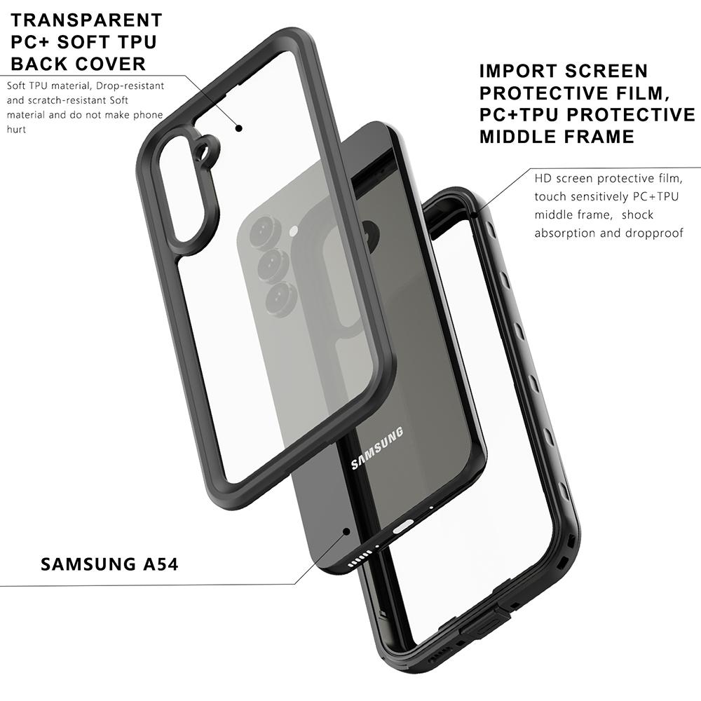 IP68 Waterproof Case Diving Swim Back Cover 360 Protect Case For Samsung Galaxy A34 5G A54 5G A53 5G A12 5G A22 5G A51 4G A24 4G 5
