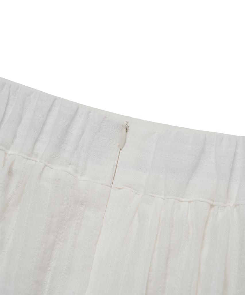 Canvas Double Wrap Mini Skirt_White