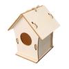 Bird Wood House with Lanyard Outdoor Unfinished DIY Accessory Pet Supplies Hanging Birdhouse for Outside Balcony H6A5