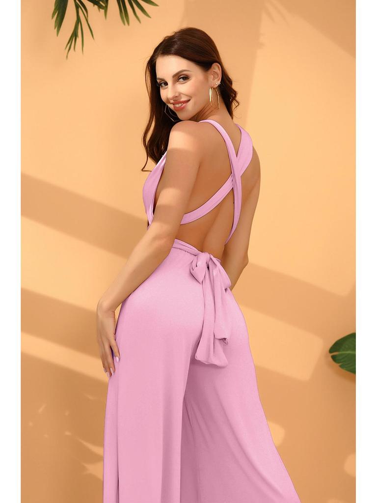 Женский комбинезон с многовариантными бретелями и перекрестной повязкой - Сексуальная и стильная офисная мода