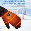 DC Rechargeable Winter Warm Electric Heated Gloves Waterproof Heated Motorcycle Gloves Touch Screen Hand Warmer for Women Men