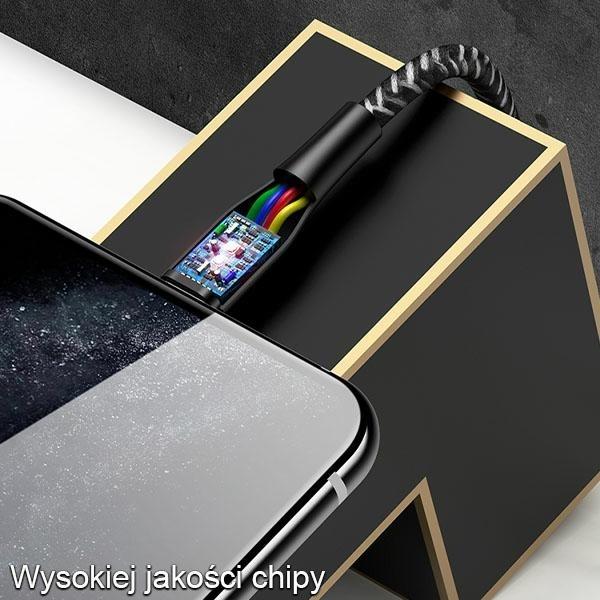 Usams Kabel Pleciony U41 Lightning 3M 2A Czerwony/Red Sj397Usb02 (Us-Sj397) Fast Charge