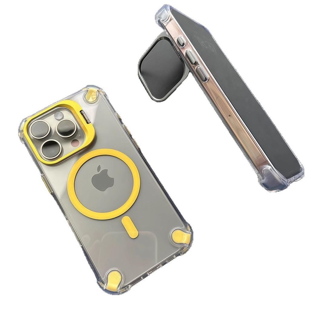 New Bracket Anti Drop Magnetic Phone Case for Apple 17PROMAX Airbag Anti Drop All Inclusive Magnetic Phone Case