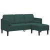 Sofa Set with Cushions 2 pcs Dark Green Polyester