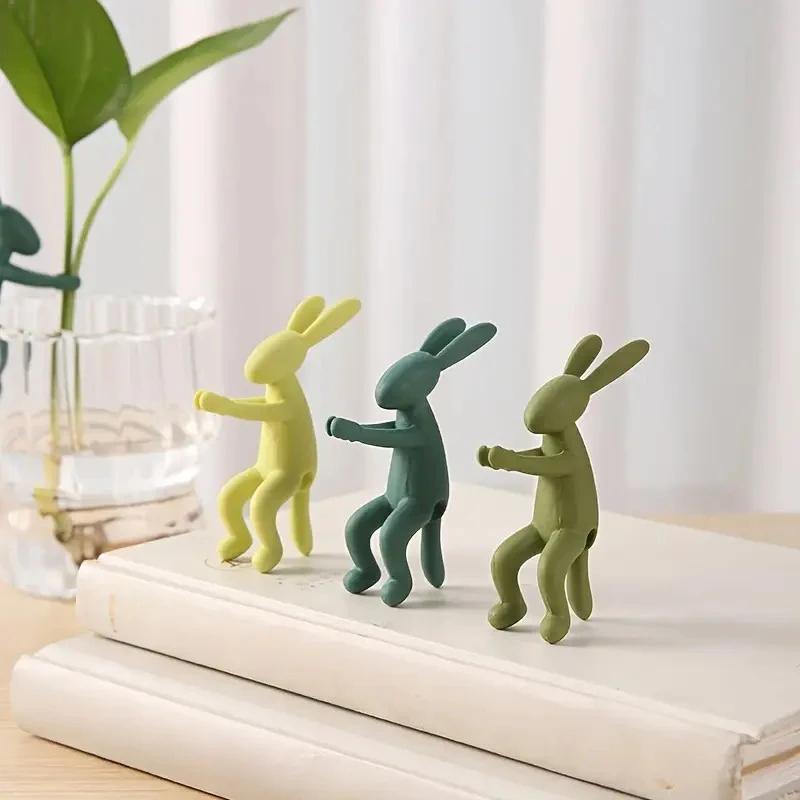 3 шт. Милые колышки для растений в виде кролика и обезьянки, подставка для поддержки растений, гидропонный стабилизатор, пластиковые держатели для саженцев, стеблей и черенков