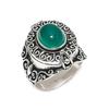 Green Onyx Handmade 925 Sterling Silver Jewelry Ring Size 7.5 z2P93
