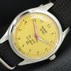 VINTAGE HMT JANATA HAND-WINDING INDIAN MENS YELLOW COLOR DIAL WATCH A447309-1