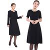 Black Formal Dress Ensemble Collarless Jacket and Open Front Dress Mourning Clothes [SYOKYO] Women's (No. 7, Black)