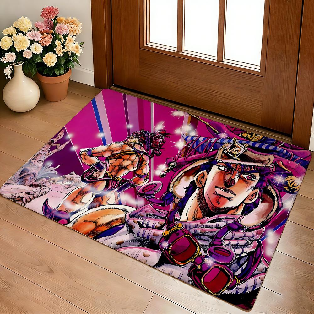 Коврик для пола в стиле аниме JoJo's Bizarre Adventure, уютный, из фланели, мягкий, толстый, нескользящий, для гостиной, спальни, кухни, декоративные коврики