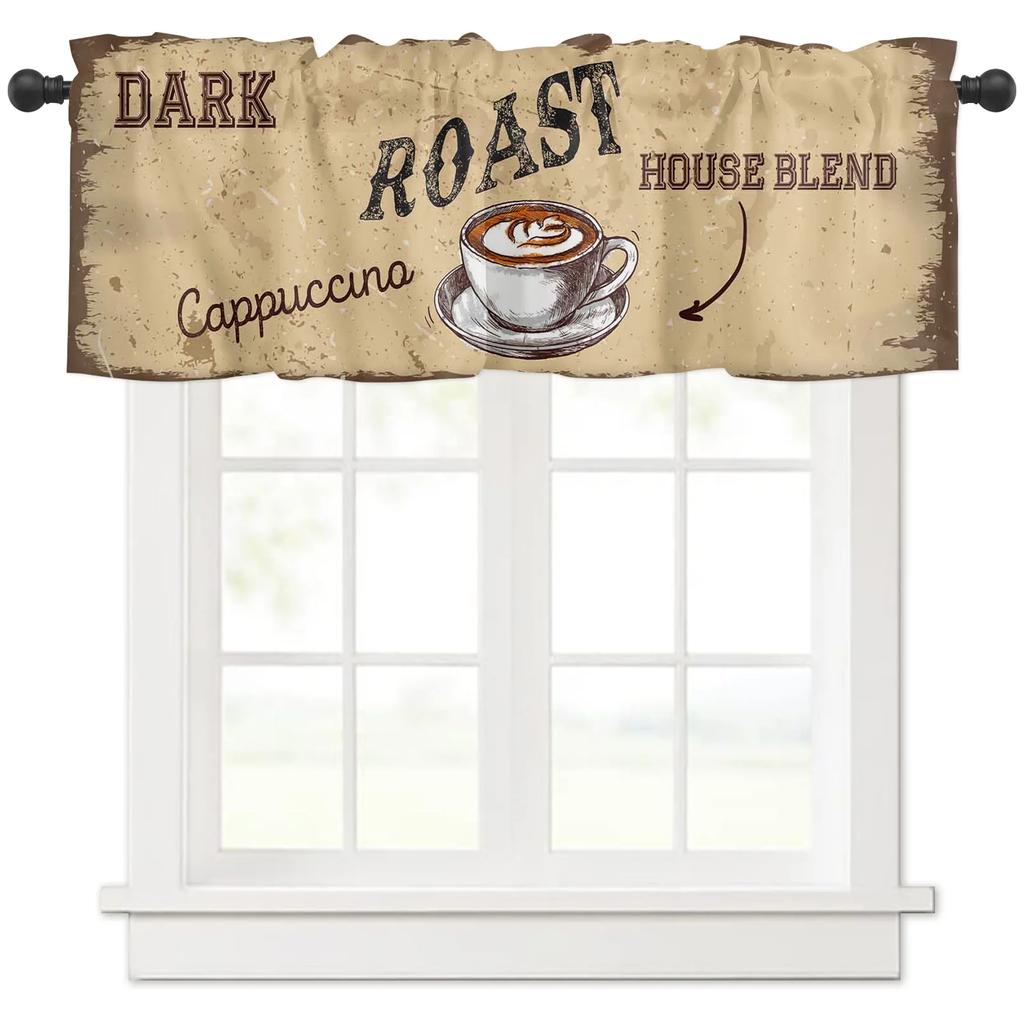 Кофейный ретро-стиль кухонные шторы на окна украшение дома короткие шторы для гостиной спальни маленькие шторы Cortinas