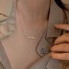 Кулон-ожерелье на удачу в корейском стиле: Модная цепочка на ключицу из титановой стали с английской буквой для девочек