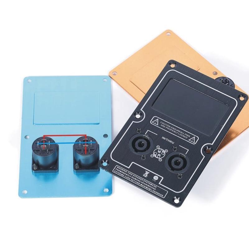 Алюминиевый сплав Задняя панель подключения проводов динамика Панель соединения динамиков для сценических звуковых систем и корпусов сабвуферов