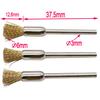 Wire Wheel Brush 6mm Shank Copper Plating Stainless Steel Wire Wheel Brush Grinder Rotary Tool