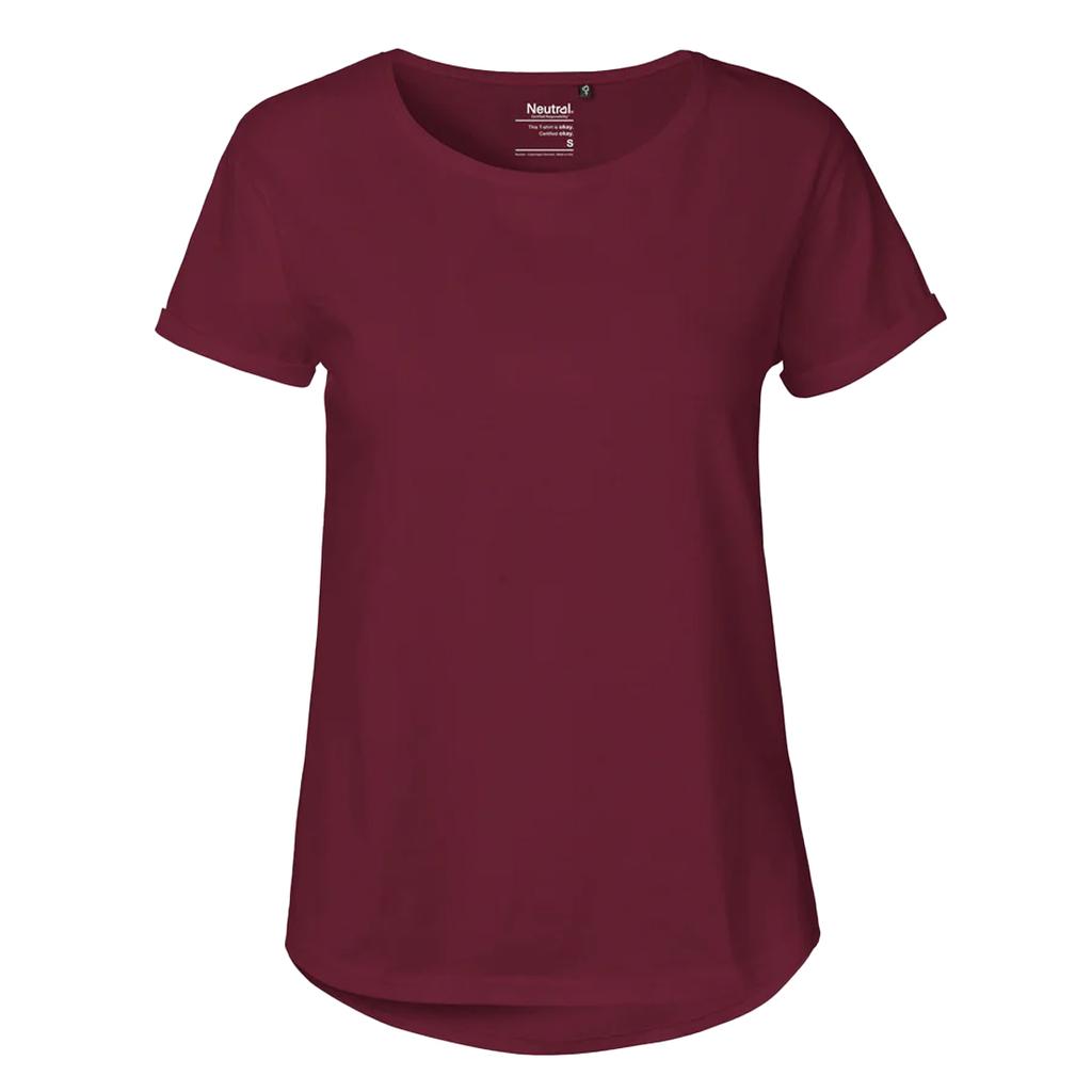 Neutral Womens/Ladies Plain Roll Sleeve T-Shirt