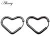 Alisouy, 2 шт., серьги-кольца в стиле панк из нержавеющей стали с сердцем, треугольные, квадратные, прямоугольные, шестигранные, спиральные, клипсы Huggie для женщин и мужчин, унисекс, серьги-кольца