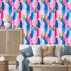 Brushstrokes wallpaper powder pink and blue 50x1000