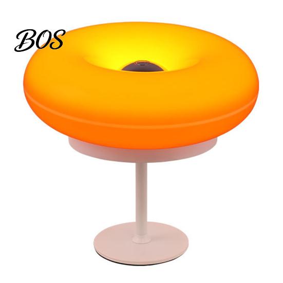 Wireless Donut Lamp RGB Wall Lamp, Rechargeable Touch Control Night Light with Remote, Multi Mode Strobe Dimmable Color Changing Bedside Decor