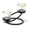 Votive Candle Holder Iron 2 Cup Double Step