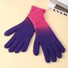 Gradient Color Touch Screen Mitten Cold-Proof Thicken Warm Gloves Winter Knitted Gloves  Riding