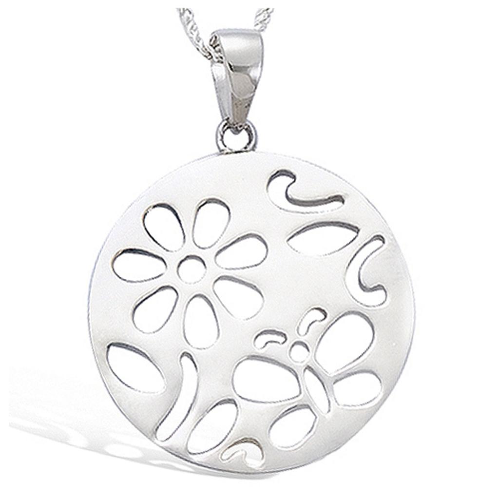 Les Trésors De Lily [H0464] - Silver Pendant 'Choreography' (rhodium-plated) - 25 Mm