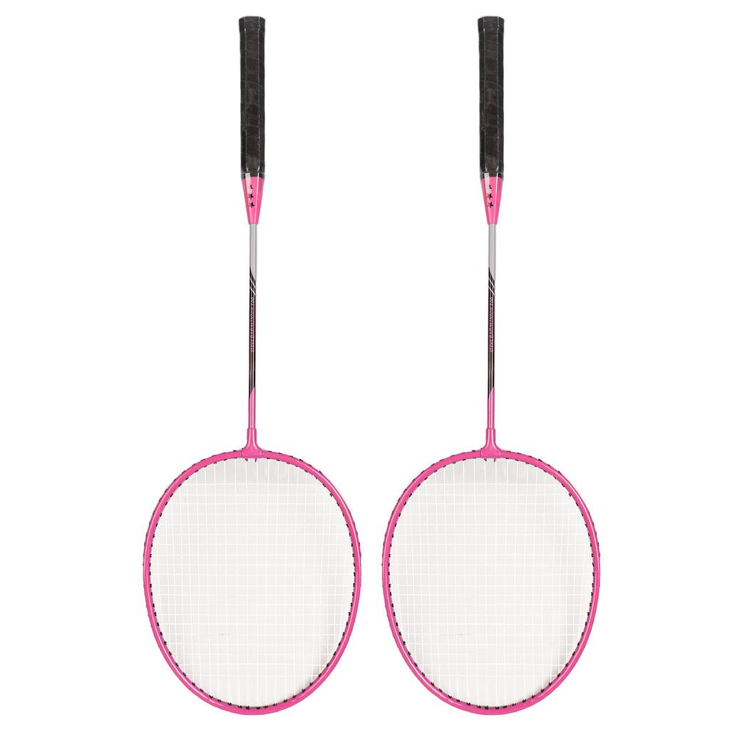 Badminton Rackets Iron Alloy Lightweight Badminton Racquets with 3 Balls for Beginners Student