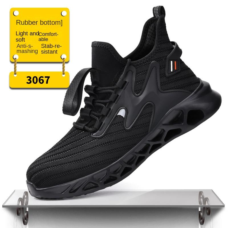 Обувь противоударные противоударные дышащие туфли со стальным носком высокие удобные мягкие подошвы защитная обувь