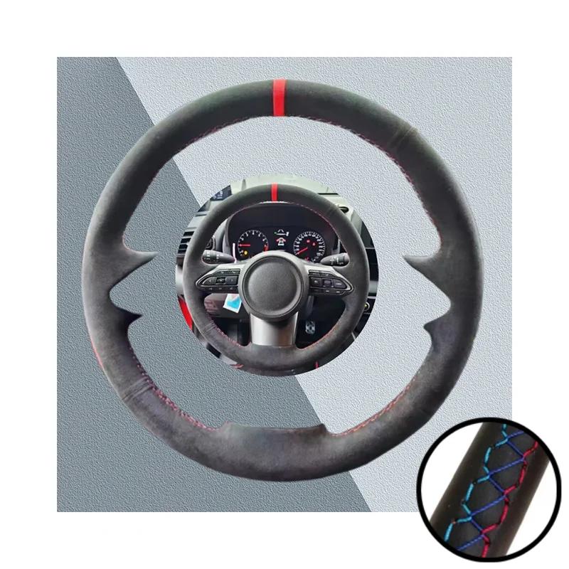 Car Steering Wheel Cover For Toyota Yaris GR    Suede Leather Non-Slip And Soft Car Interior Accessories