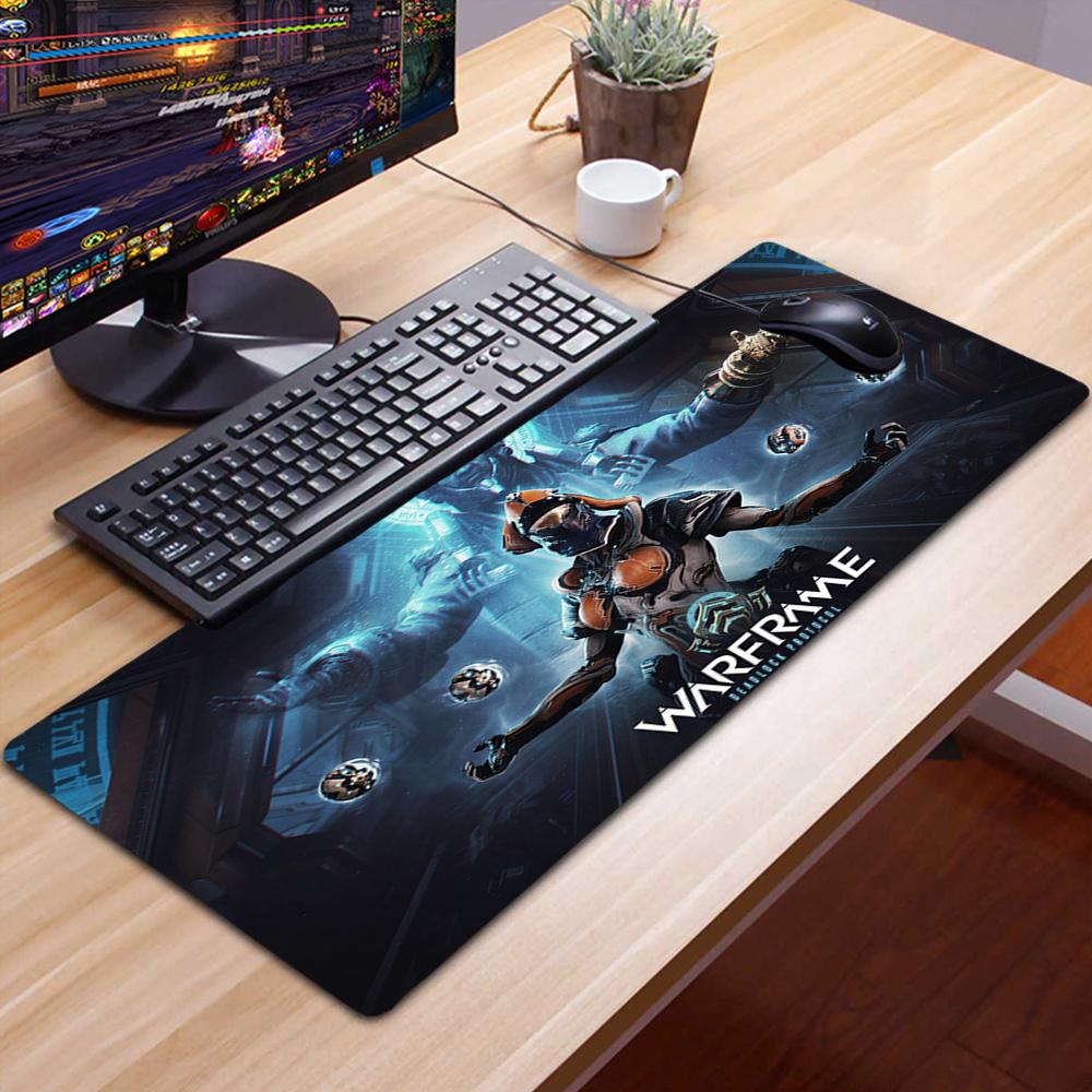 Игровой коврик для мыши Warframe Герой Alfombrilla Игровые аксессуары Нескользящий коврик для мыши XXL Mausepad 90x30 Tappetino Mouse Tapis De Souris
