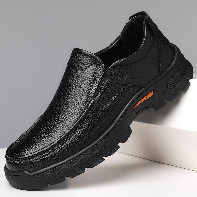 Удобные лоферы на мягкой подошве, мужская повседневная обувь из натуральной кожи, новые элегантные мужские деловые туфли с низкой посадкой, прогулочная обувь