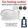 Car Carbon Fiber Heating Seat Cushion Heating Car Seat Heating Cushion Kit Winter Warm Seat Cover Set
