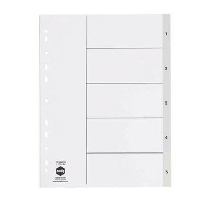 Разделители Marbig 1-5 Tab A4 (серый)