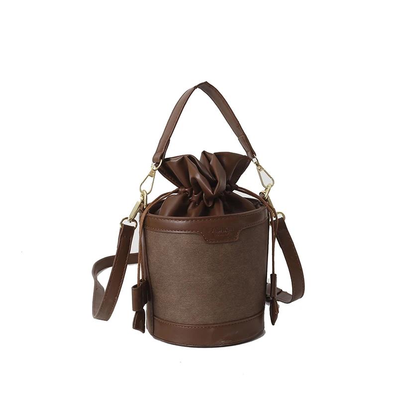 Швейные нитки Trend Crossbody сумки Bucket Fashion Высококачественные сумки через плечо для женщин Женские сумки на шнурке