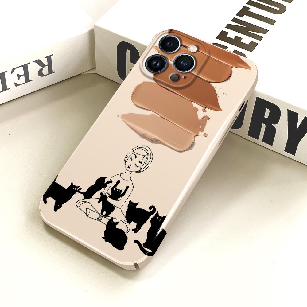 Универсальный чехол для телефона с пленкой и мультяшным модным дизайном, твердый чехол с полным покрытием, защитный чехол для камеры для iPhone, Samsung, Xiaomi, Poco, Redmi, Huawei, Honor