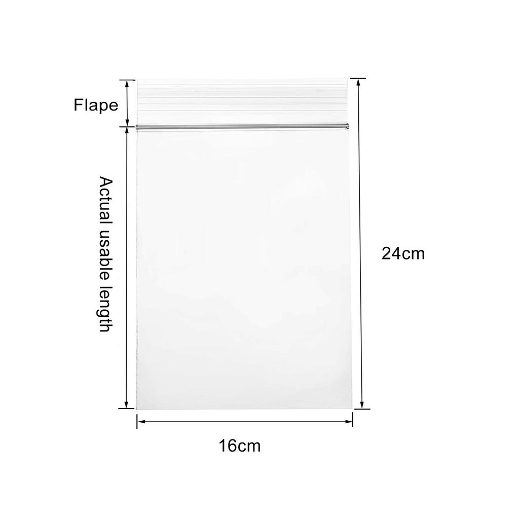 100Pcs Self Seal Clear Cellophane Bags Resealable Plastic Poly Bags Zip Poly Bags for Photos Cards Jewelry Documents Bakery Cookies Candies