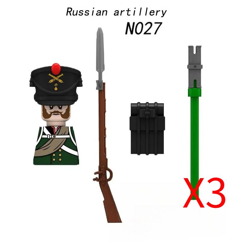 MOC Средневековый Военный Наполеоновские Войны Строительные Блоки Британская Французская Армия Пехота Кавалерия Фигурка Солдата Кирпичный Конструктор
