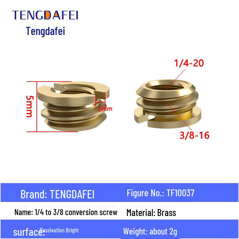 Адаптер для штатива с креплением на стойку для освещения и поворота камеры с резьбой 1/4" на 3/8" на M4/M5/M6/M8