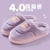 Lightweight Embroidered Cotton Slippers Autumn and Winter Indoor Home Warm Piled Couple Hair Slippers