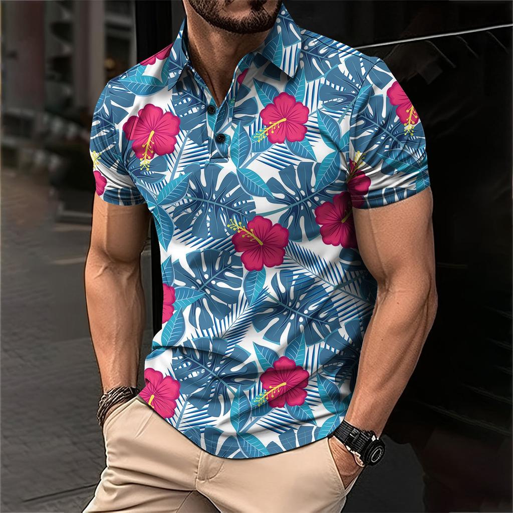 Мужская летняя дышащая рубашка с короткими рукавами и культурой отдыха