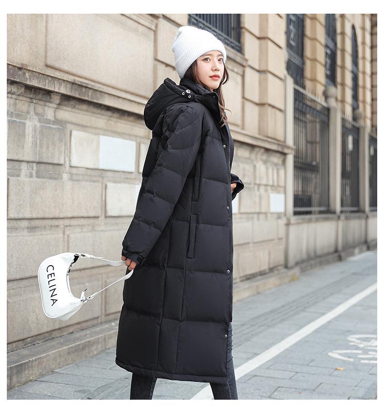 Мужская куртка-пуховик средней длины с капюшоном - зима 2024 г., выше колена, плотная, повседневная, теплая, дизайн для молодежи