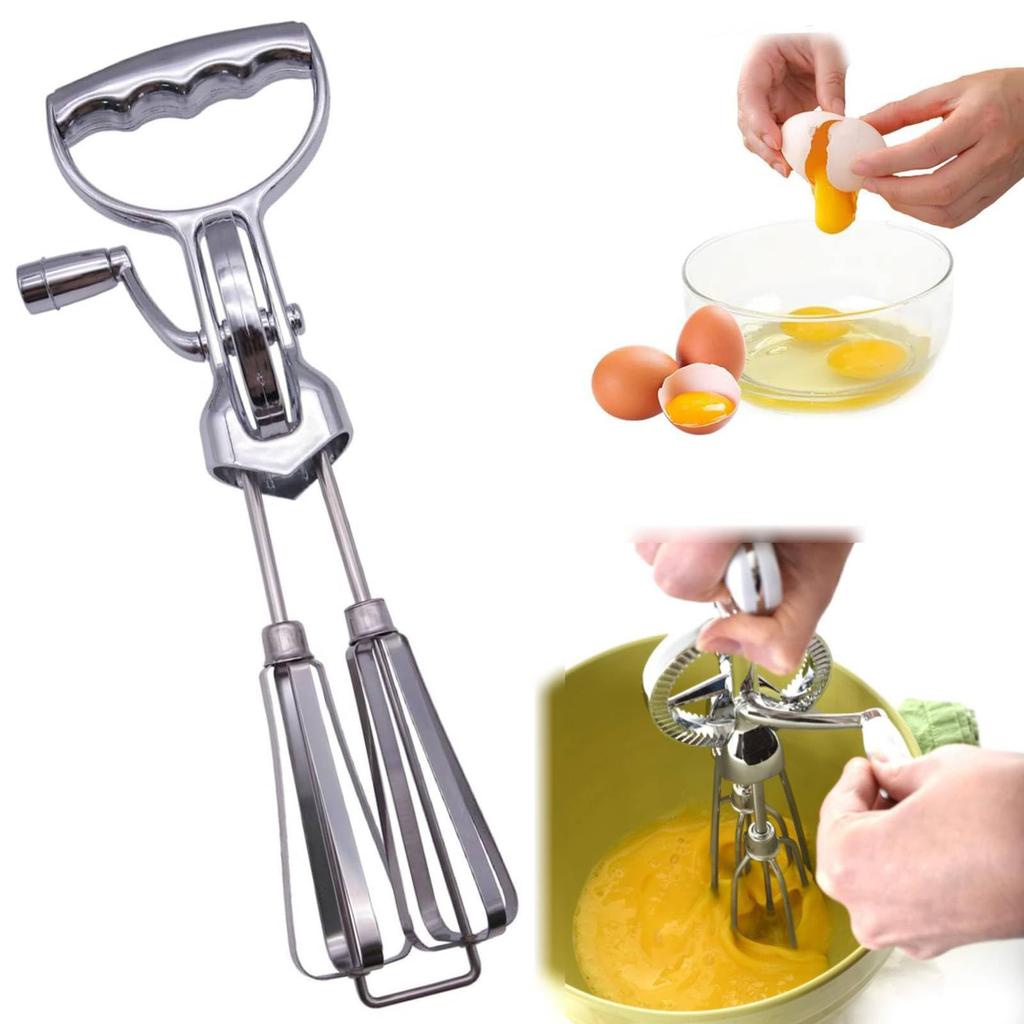 Efficient Manual Stirrer Practical Eggs Beater with Grip Eggs Whisk Convenient Kitchen Tool for Whipping and Mixing