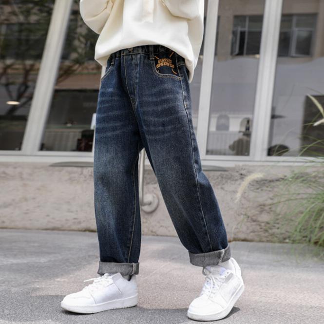 Джинсы для мальчиков Свободные брюки Корейские брюки Повседневные детские джинсы