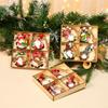 Set of 12 Colorful Wooden Old Man Couple Style Christmas Tree Ornaments