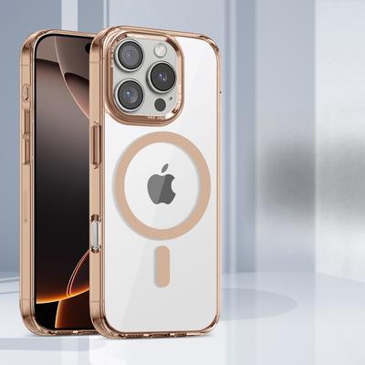 Подходит для чехла для телефона IPhone16promax, Ледяной цвет, Сильное магнитное притяжение, Чехол для беспроводной зарядки Apple 14/15, Высокая прозрачность
