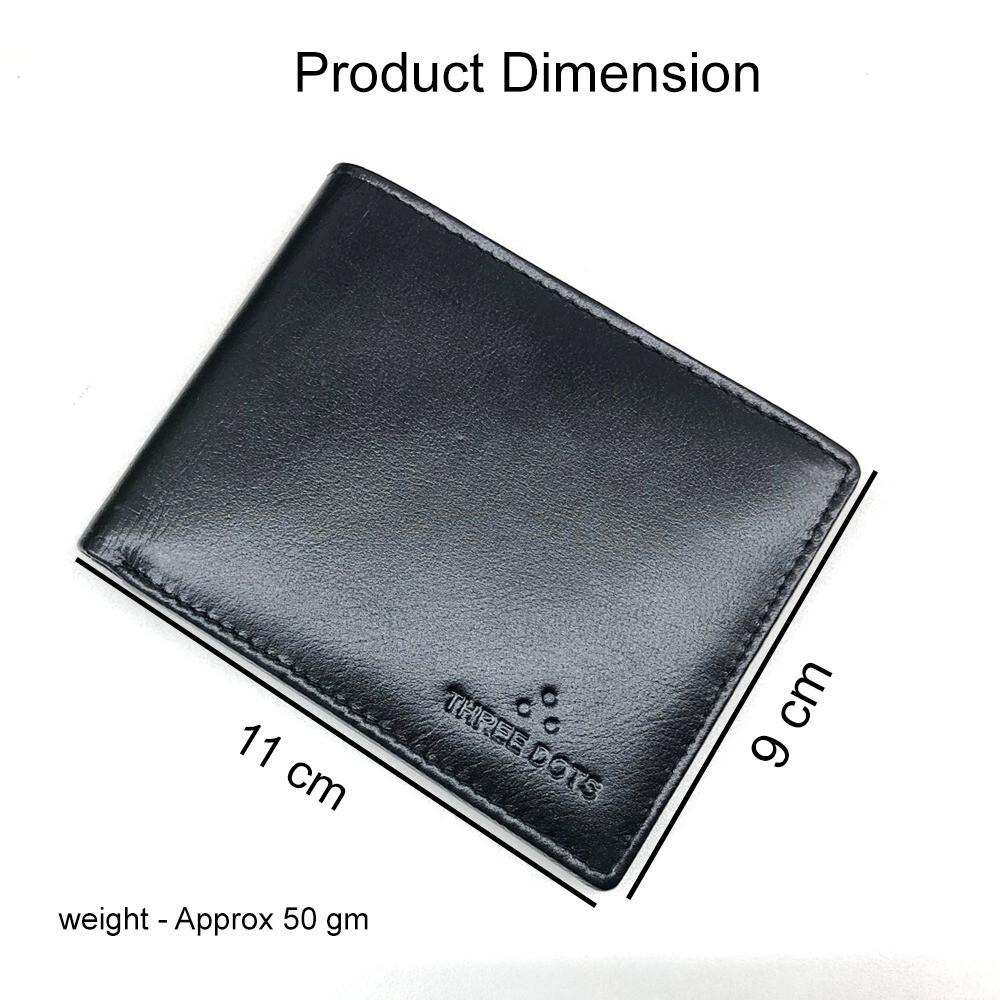 RSINC Slim Thin Leather Handmade Credit,Cash Wallet Holder Bifold | Black Three. B0DS13LWFP