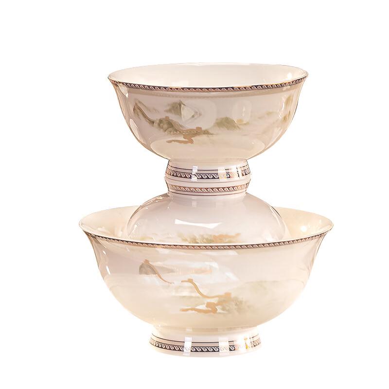 Набор столовой посуды из костяного фарфора Цзиндэчжэнь - 36 предметов