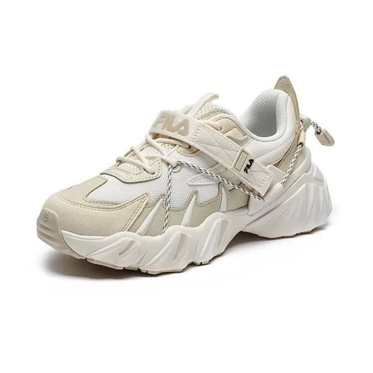 Fila Beast XT Tiger Claw Ткань Синтетическая кожа Нейлон Ретро Спортивные Низкие Кроссовки для Повседневной Носки Женские кроссовки Молочно-белый F12W231123FGA